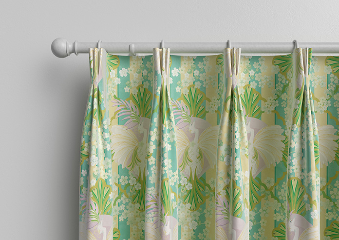 Faded Glamour, Goddess Green Stripe - Made To Measure Curtains - Image 11